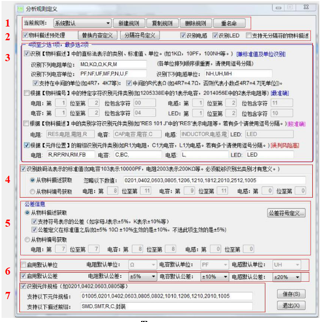 smt首件測試系統元件分析規則